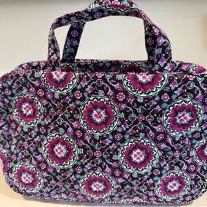 Vera Bradley Black and Purple Cosmetic Bag